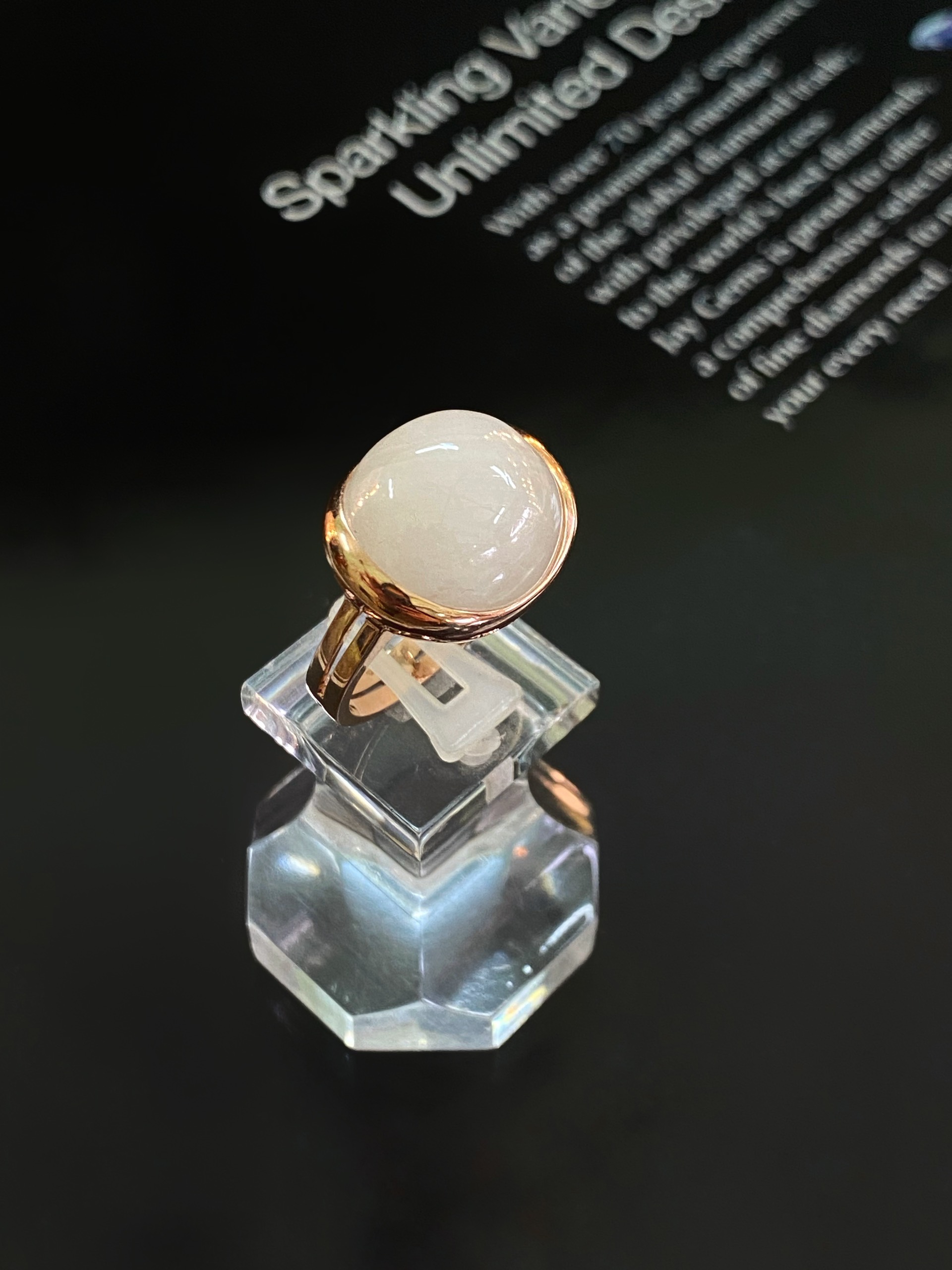 NHẪN BẠC XI ĐÁ SAPPHIRE TRẮNG TỰ NHIÊN