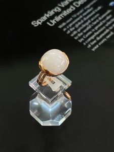 NHẪN BẠC XI ĐÁ SAPPHIRE TRẮNG TỰ NHIÊN