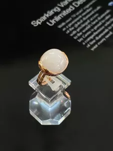 NHẪN BẠC XI ĐÁ SAPPHIRE TRẮNG TỰ NHIÊN