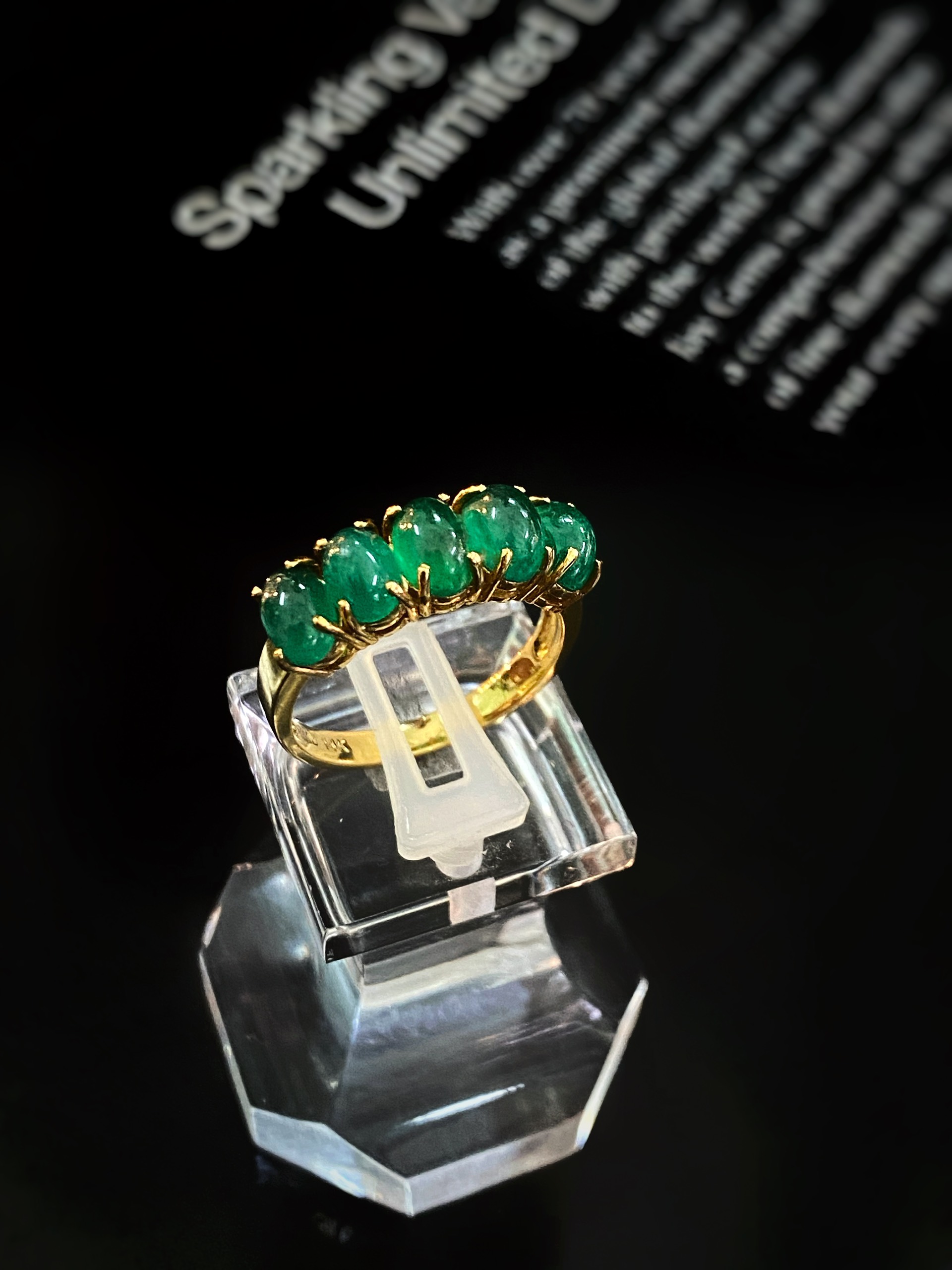 NHẪN BẠC XI ĐÁ EMERALD-NGỌC LỤC BẢO TỰ NHIÊN