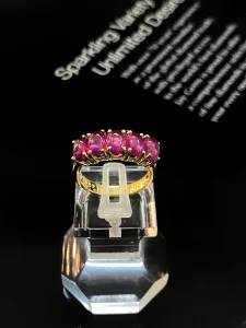 NHẪN BẠC XI RUBY TỰ NHIÊN