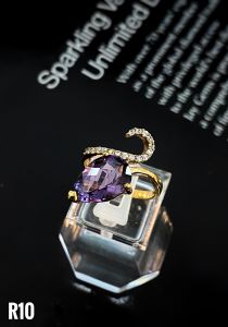 NHẪN BẠC XI AMETHYST-T.ANH TÍM TỰ NHIÊN