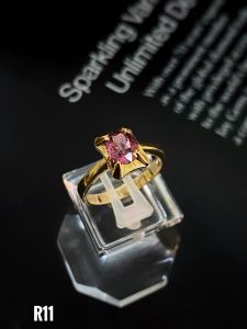 NHẪN BẠC XI ĐÁ SPINEL TỰ NHIÊN