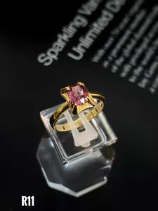 NHẪN BẠC XI ĐÁ SPINEL TỰ NHIÊN