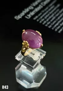 NHẪN BẠC XI RUBY TỰ NHIÊN