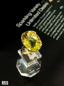 NHẪN BẠC XI ĐÁ LEMON QUARTZ TỰ NHIÊN