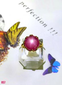 NHẪN BẠC XI RUBY SAO TỰ NHIÊN