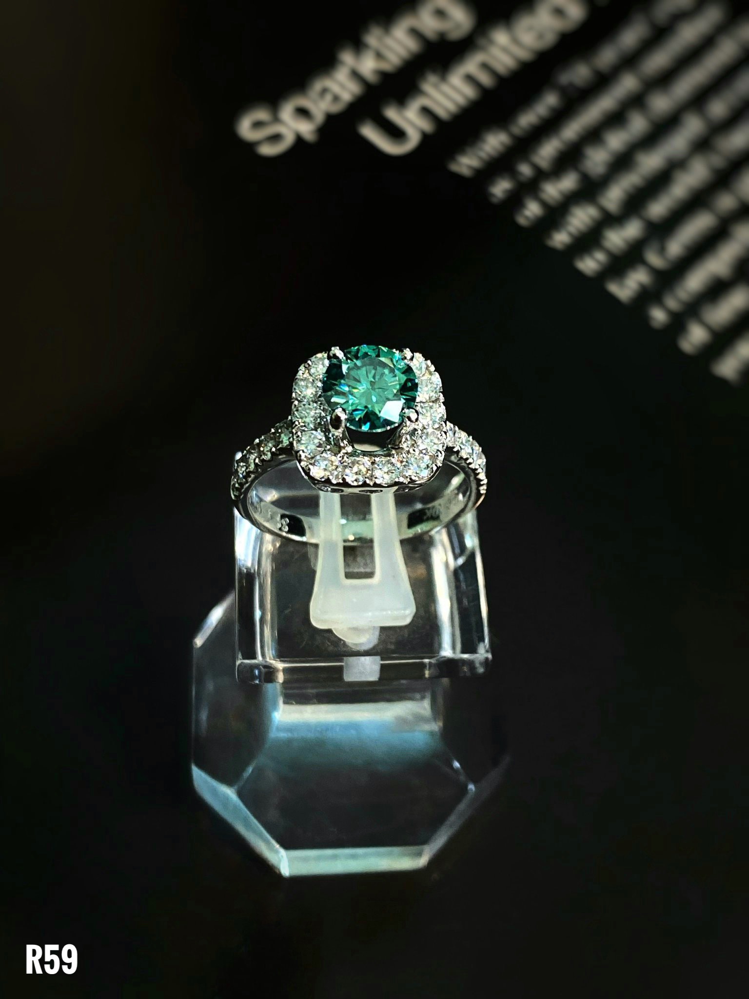 NHẪN BẠC XI ĐÁ MOISSANITE