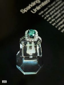 NHẪN BẠC XI ĐÁ MOISSANITE