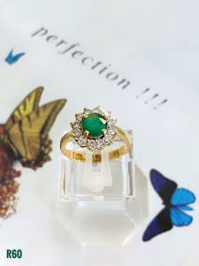 NHẪN BẠC XI ĐÁ EMERALD - NGỌC LỤC BẢO TỰ NHIÊN