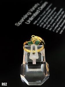NHẪN BẠC XI ĐÁ EMERALD-NGỌC LỤC BẢO TỰ NHIÊN