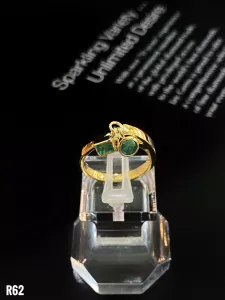 NHẪN BẠC XI ĐÁ EMERALD-NGỌC LỤC BẢO TỰ NHIÊN