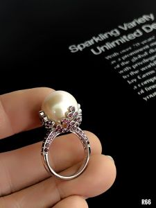 NHẪN BẠC XI NGỌC TRAI KẾT RHODOLITE TỰ NHIÊN
