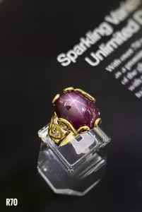 NHẪN BẠC XI ĐÁ RUBY SAO TỰ NHIÊN