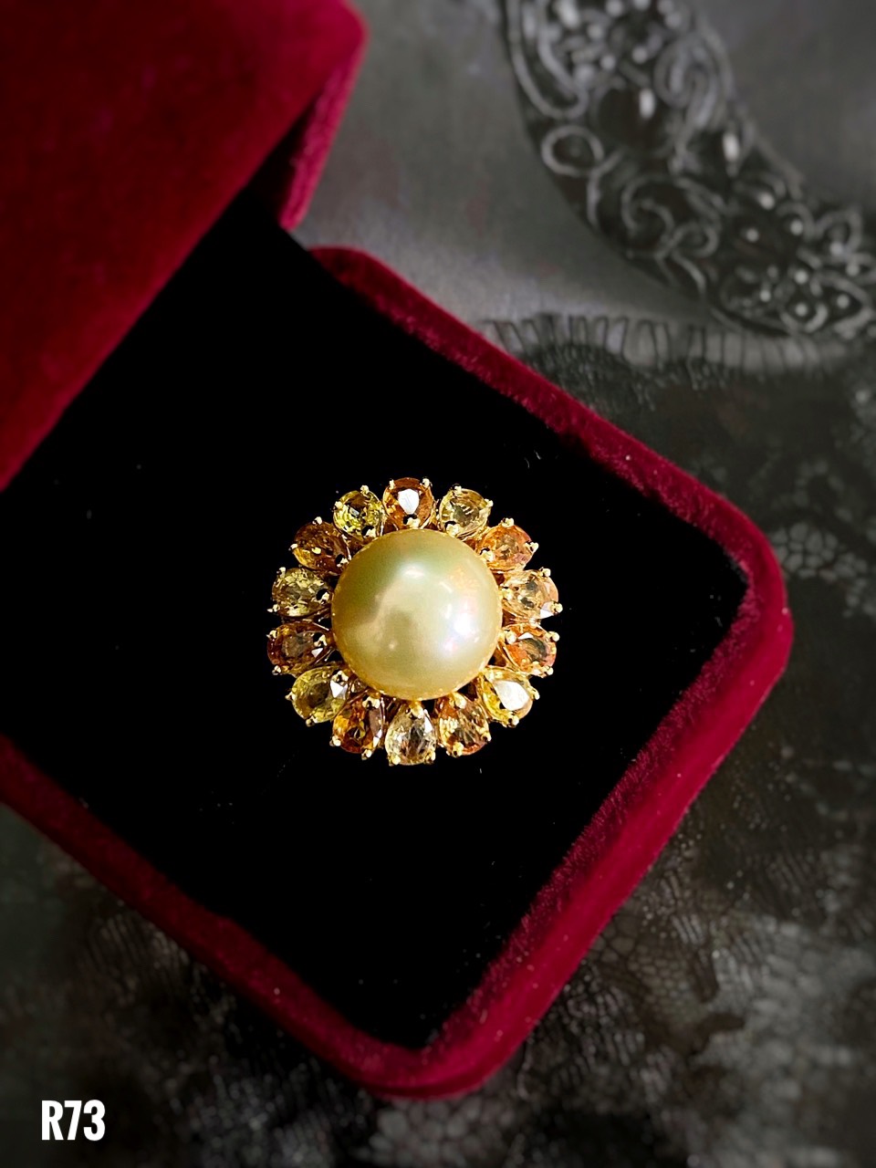 NHẪN BẠC XI NGỌC TRAI KẾT SAPPHIRE TỰ NHIÊN