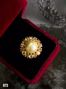 NHẪN BẠC XI NGỌC TRAI KẾT SAPPHIRE TỰ NHIÊN