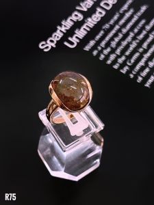 NHẪN BẠC XI ĐÁ TOURMALINE TỰ NHIÊN
