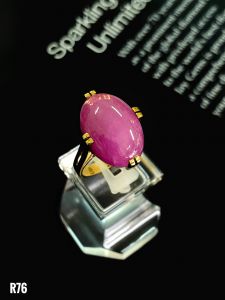 NHẪN BẠC XI ĐÁ RUBY TỰ NHIÊN