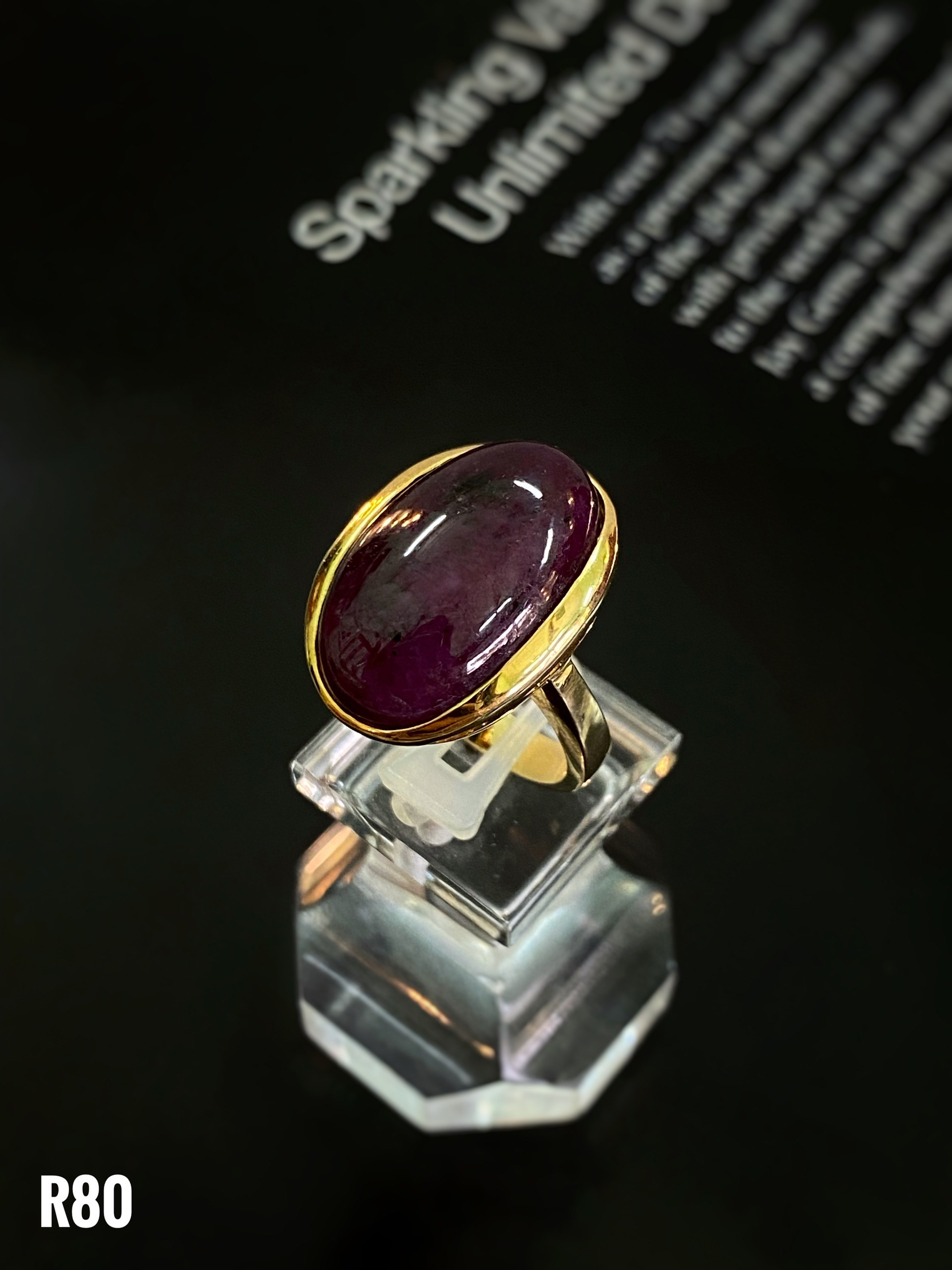 NHẪN BẠC ĐÁ RUBY NAM PHI TỰ NHIÊN