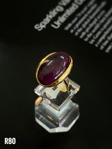 NHẪN BẠC ĐÁ RUBY NAM PHI TỰ NHIÊN