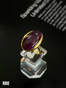 NHẪN BẠC ĐÁ RUBY NAM PHI TỰ NHIÊN