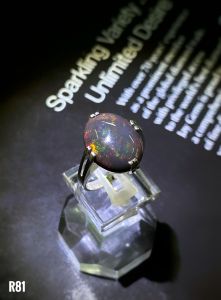 NHẪN BẠC ĐÁ OPAL TỰ NHIÊN