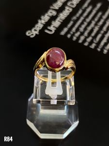 NHẪN BẠC XI ĐÁ RUBY TỰ NHIÊN