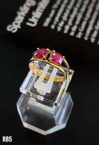 NHẪN BẠC XI ĐÁ  RUBY TỰ NHIÊN