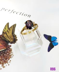 NHẪN BẠC XI ĐÁ SPINEL TỰ NHIÊN