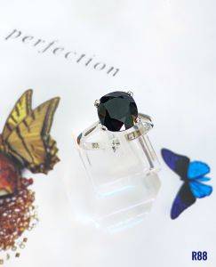 NHẪN BẠC ĐÁ SAPPHIRE TỰ NHIÊN