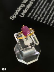 NHẪN BẠC XI ĐÁ RUBY TỰ NHIÊN