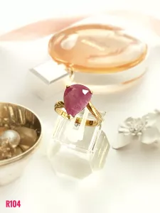 NHẪN  BẠC XI  RUBY TỰ NHIÊN