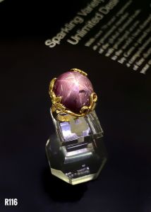 NHẪN  BẠC XI  RUBY SAO TỰ NHIÊN