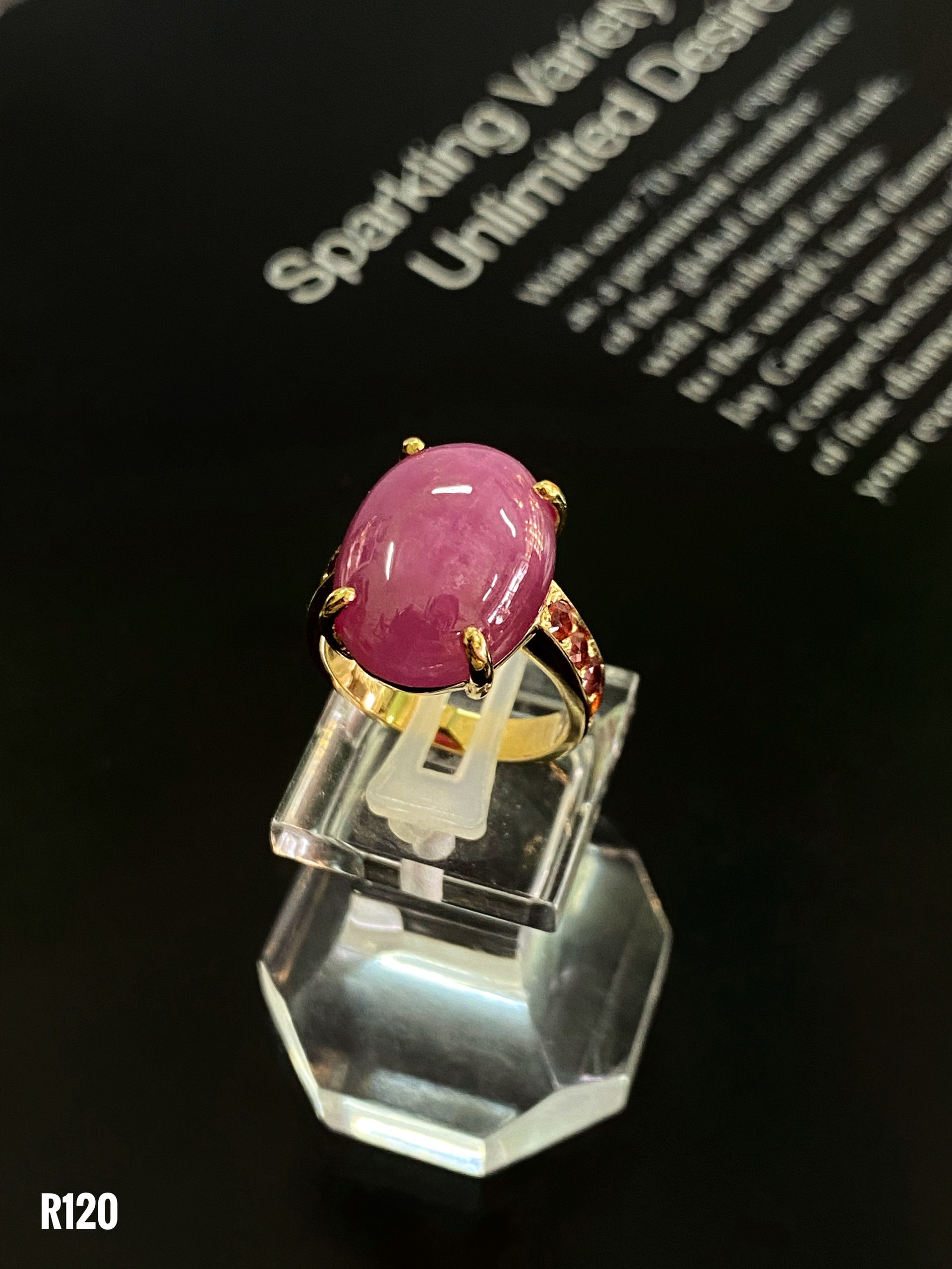 NHẪN BẠC XI ĐÁ RUBY TỰ NHIÊN