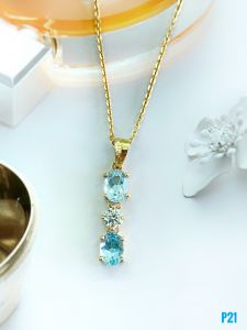 M.DÂY BẠC XI ĐÁ TOPAZ TỰ NHIÊN