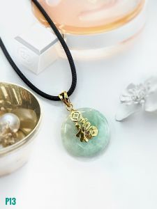 MẶT DÂY BẠC XI ĐỒNG ĐIẾU NGỌC JADE TỰ NHIÊN
