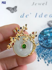 MẶT DÂY BẠC XI ĐỒNG ĐIẾU NGỌC JADEIT TỰ NHIÊN