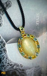 MẶT DÂY BẠC XI FULL ĐÁ SAPPHIRE TỰ NHIÊN