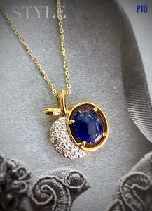 MẶT DÂY BẠC XI ĐÁ TANZANITE TỰ NHIÊN