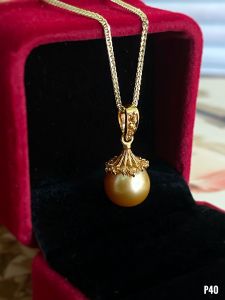 MẶT DÂY BẠC XI NGỌC TRAI SOUTH SEA KẾT SAPPHIRE TỰ NHIÊN