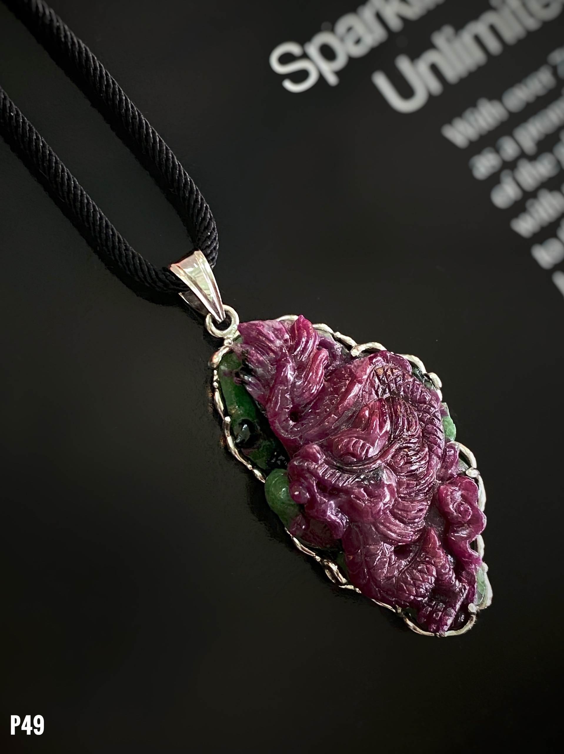 MẶT DÂY RUBY TỰ NHIÊN TẠC RỒNG