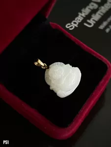MẶT DÂY PHẬT DI LẶC NGỌC JADEITE TỰ NHIÊN