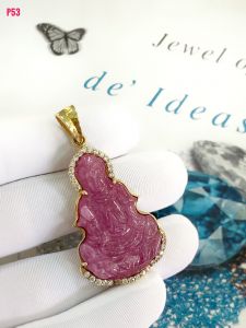 MẶT DÂY BẠC XI PHẬT BÀ ĐÁ RUBY TỰ NHIÊN