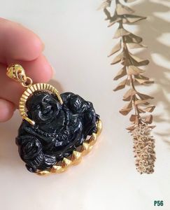 MẶT DÂY BẠC XI PHẬT DI LẶC ĐÁ SAPPHIRE TỰ NHIÊN