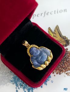 MẶT DÂY BẠC XI PHẬT DI LẶC ĐÁ SAPPHIRE TỰ NHIÊN