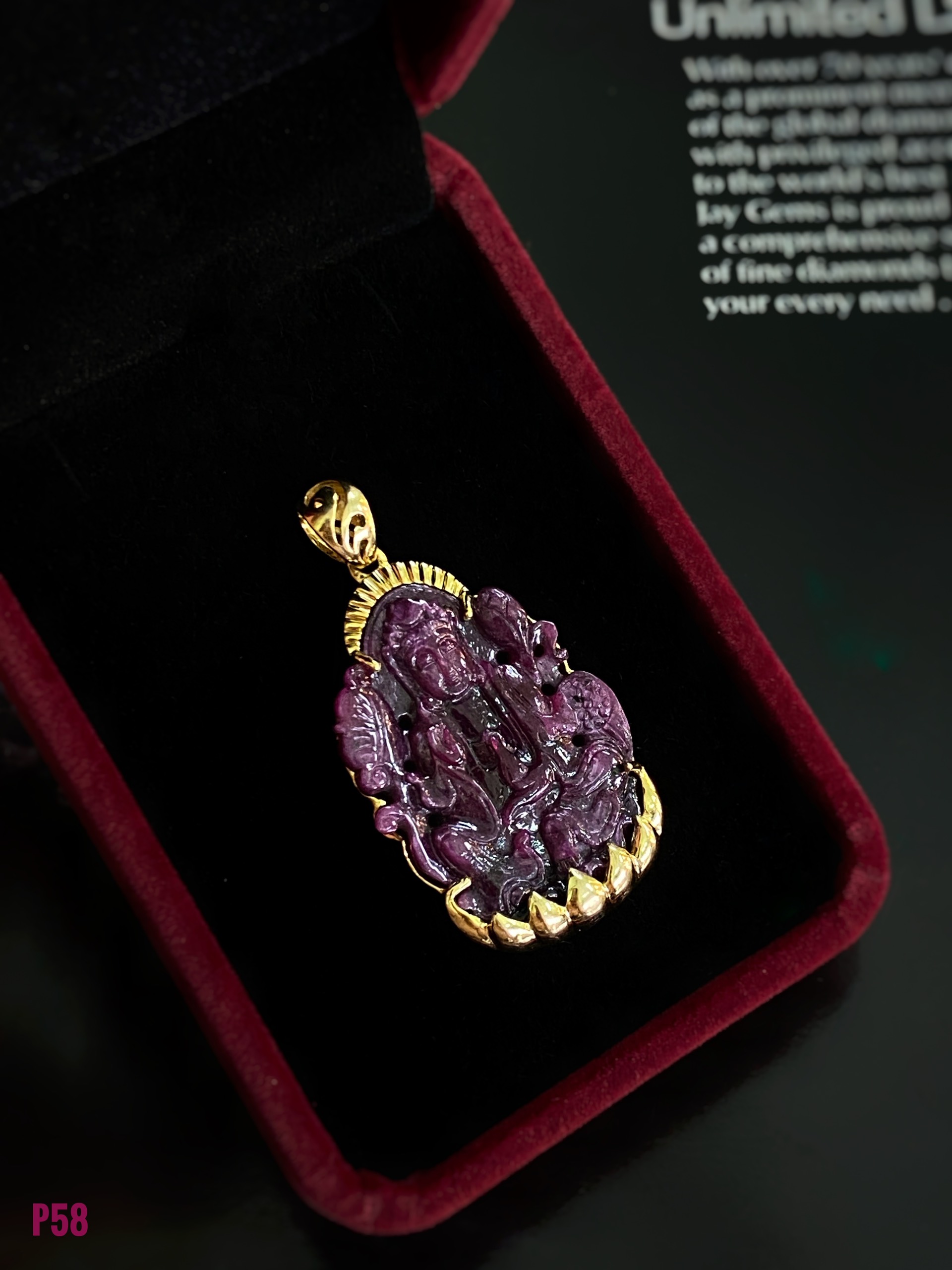 MẶT DÂY BẠC XI PHẬT BÀ ĐÁ RUBY TỰ NHIÊN