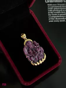 MẶT DÂY BẠC XI PHẬT BÀ ĐÁ RUBY TỰ NHIÊN