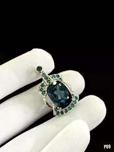 MẶT DÂY BẠC XI FULL ĐÁ TOPAZ LONDON TỰ NHIÊN
