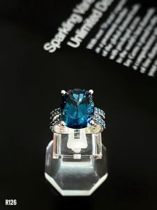 NHẪN  BẠC XI  TOPAZ LONDON TỰ NHIÊN