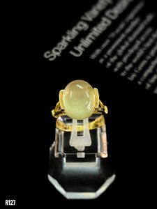 NHẪN BẠC XI NGỌC JADEITE TỰ NHIÊN